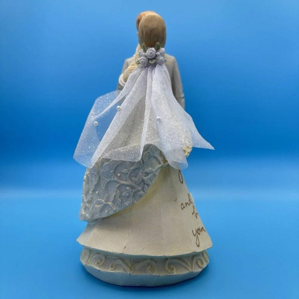 Vintage 2006 Foundations Enesco Wedding Couple‎ Karen Hahn Design Cake Topper 8